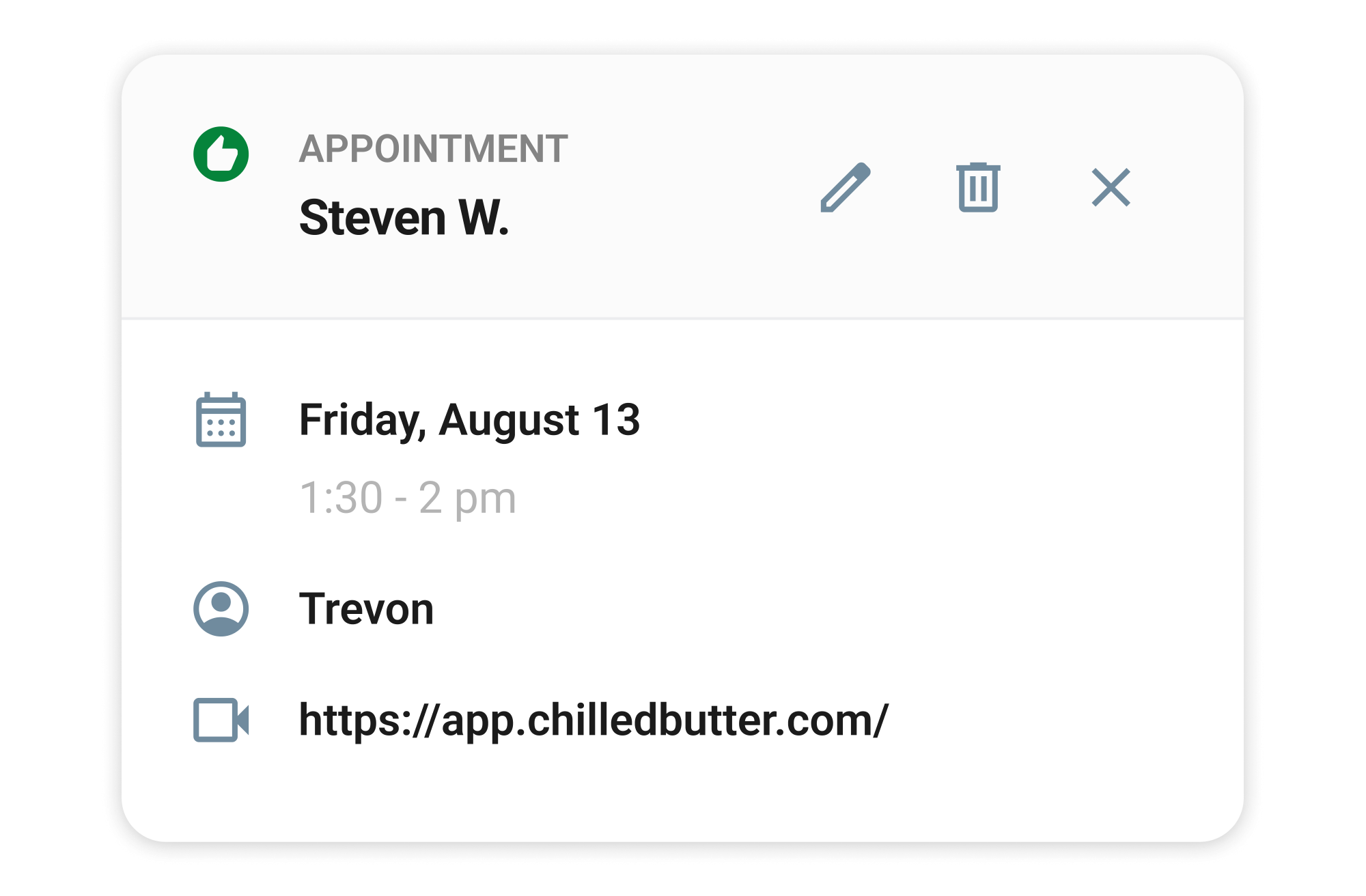 chilled_butter-virtual_appointments-virtual_consultations_software-3 virtual consult, virtual consultations app, scheduling app